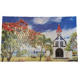 CraZArt Puzzlebug Deluxe 500-Piece Jigsaw Puzzle Beautiful Church On The Beach